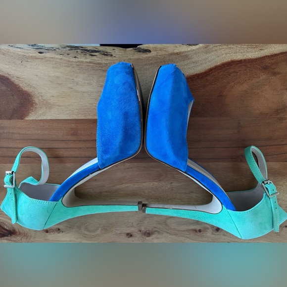 BCBGeneration Lin Color Block Peep Toe Suede Stiletto - Size 8.5 - Picture 4 of 14